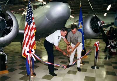 Cessna AT-17 Exhibit - Dedication by Maj. Gen. Thomas P. Kane