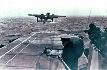 Plane #1 takes off on the Tokyo Doolittle Raiders mission.