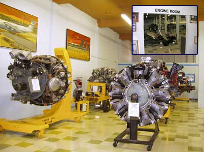 Travis Air Museum Engine Room: R-2600-13 B-25 engine on the right