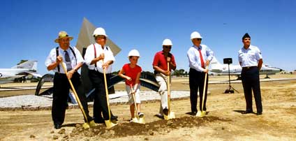 Ground-breaking ceremony for the new Jimmy Doolittle Air and Space Museum near the Travis Air Force Base David Grand Hospital entrance