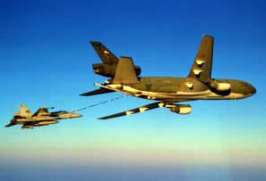 KC-10 refueling an F/A-18